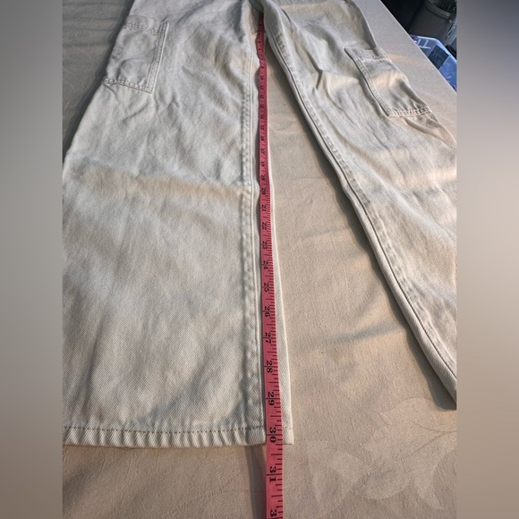 H&M White Wide Leg Painters Pants Size 4 Grunge Classic Preppy Eclectic 80’s - Picture 9 of 9